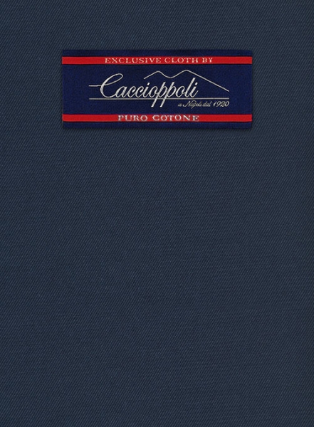 Caccioppoli Cotton Drill Deep Blue Suit