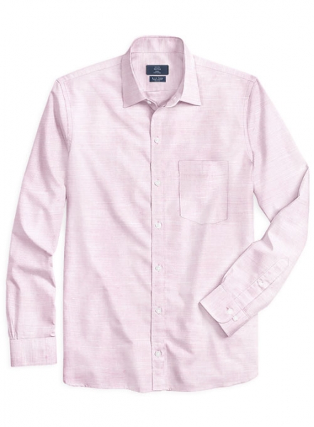 S.I.C. Tess. Italian Cotton Linen Light Pink Shirt