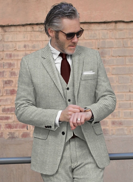 Houndstooth Light Gray Tweed Jacket