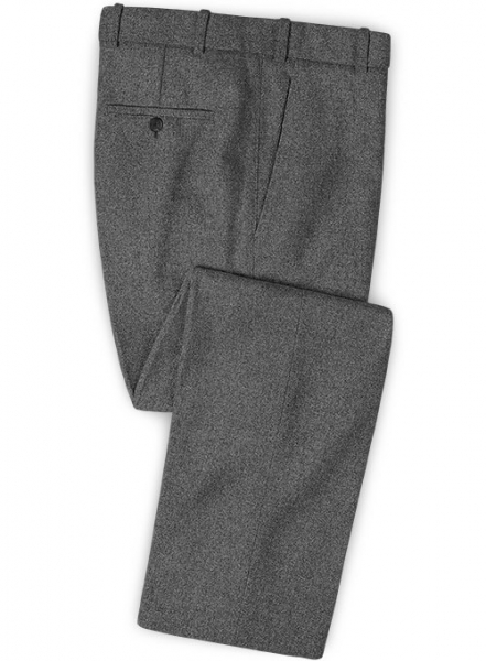 Rope Weave Gray Tweed Pants