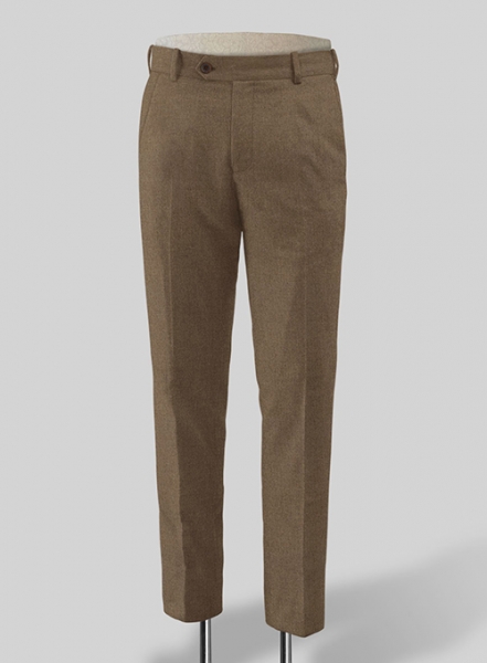 Mid Brown Flannel Wool Pants