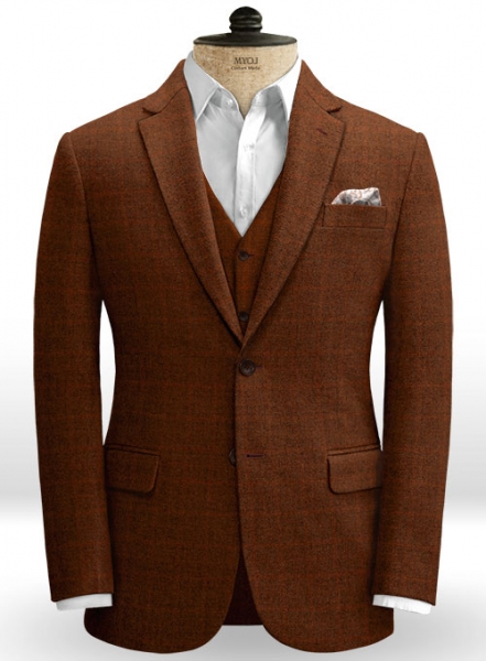 Vintage Milan Red Tweed Suit