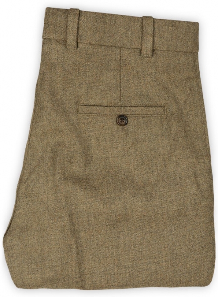 Light Weight Melange Brown Tweed Pants