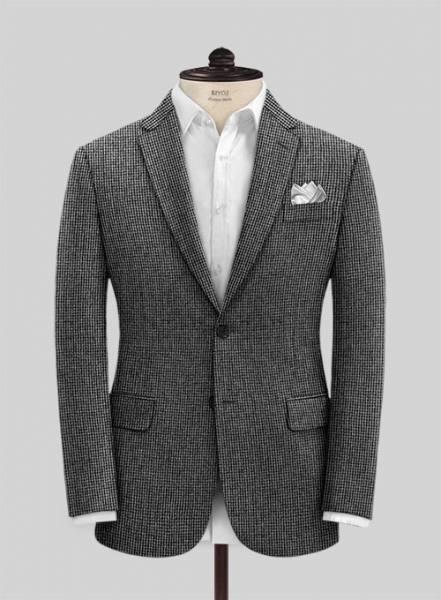 Vintage Gray Macro Weave Tweed Suit