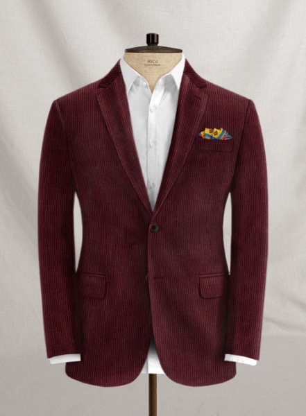 Berry Wine Thick Corduroy Jacket