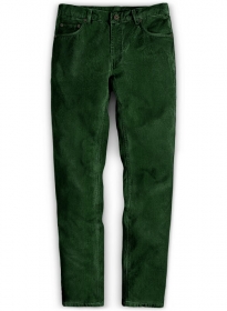 Stretch English Green Corduroy Jeans - 21 Wales