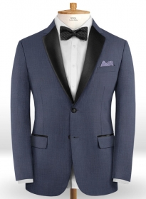 Napolean Tom Blue Wool Tuxedo Jacket