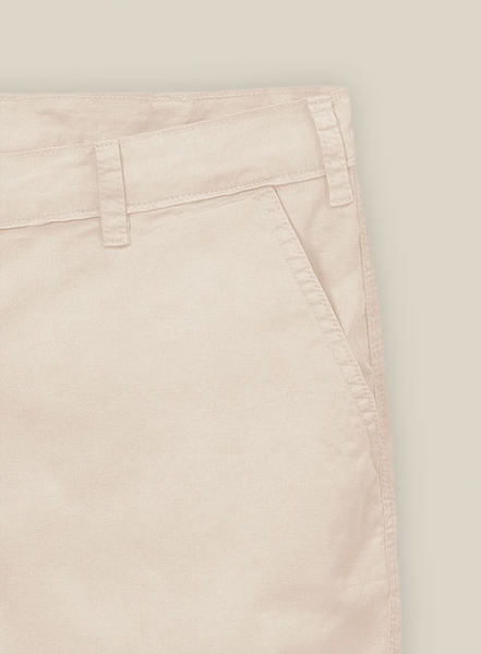 Light Khaki Stretch Chino Shorts