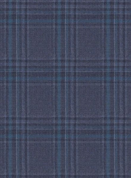 Napolean Tartan Blue Wool Pants