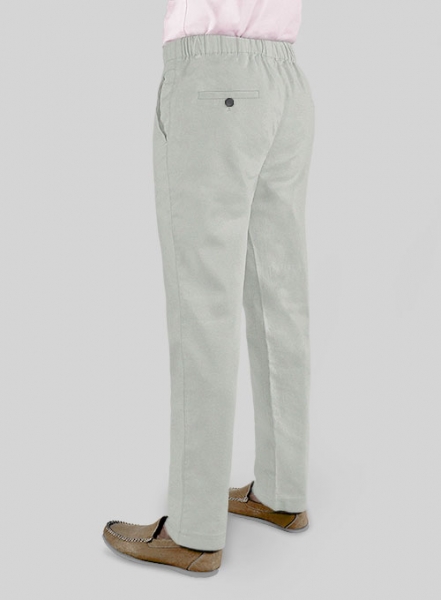 Easy Pants Light Gray Cotton Canvas