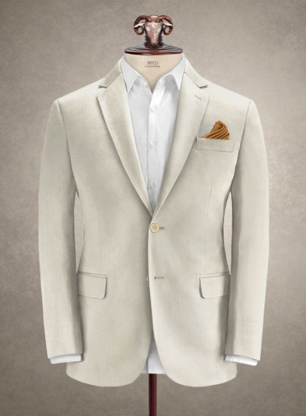 Caccioppoli Cotton Gabardine Champagne Ivory Suit