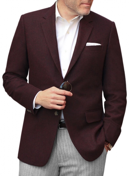 Light Weight Dark Maroon Tweed Suit