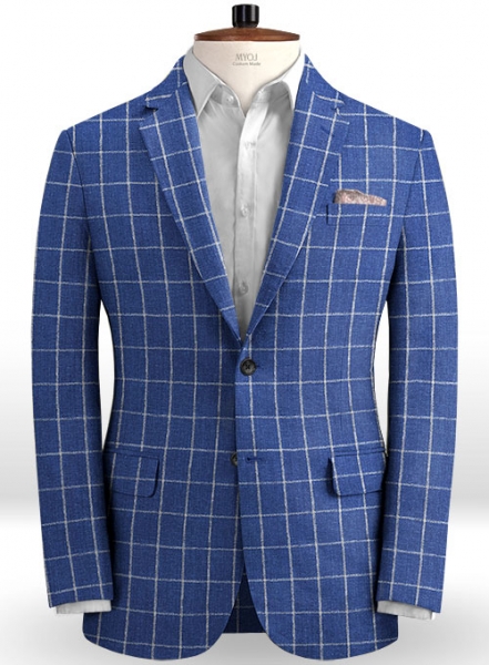 Italian Wave Blue Linen Suit