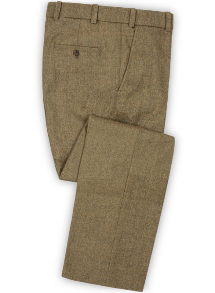 Light Weight Melange Brown Tweed Pants