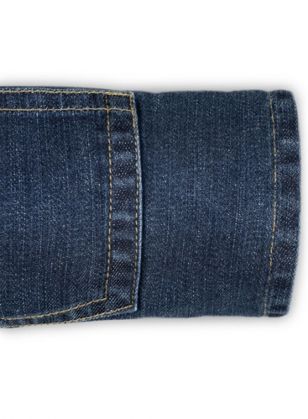 Wangle Blue Stone Wash Stretch Jeans