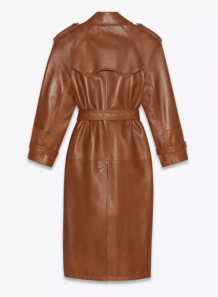 Ivy Leather Long Coat