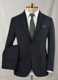 Reda Midnight Blue Stripes Wool Suit