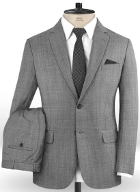 Light Gray Pick & Pick Wool Suit