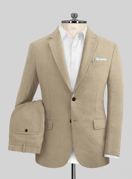 Maple Khaki Pure Linen Suit