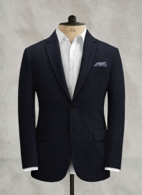 Rope Weave Dark Blue Tweed Jacket