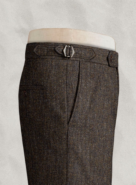 Haberdasher Brown Tweed Highland Tweed Trousers