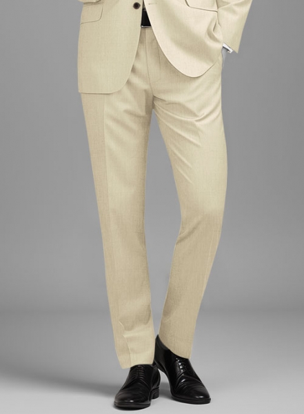 Napolean Light Beige Wool Pants