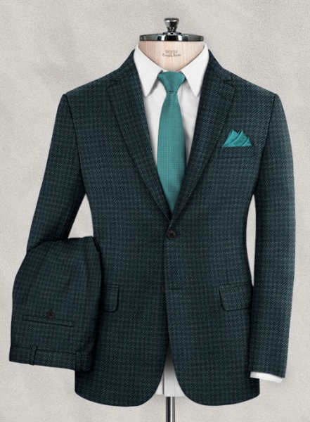 Reda Dark Teal Tweed Suit