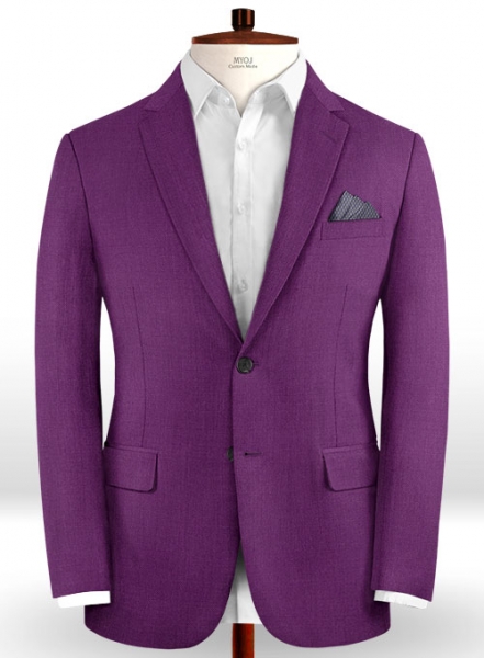 Scabal Hot Purple Wool Suit