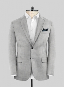 Stretch Light Gray Wool Jacket