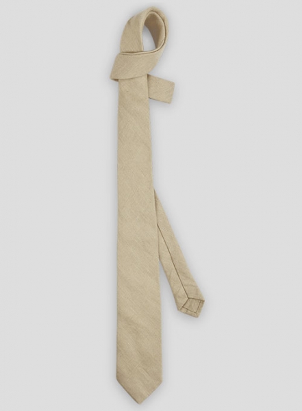 Linen Tie - Pure Beige