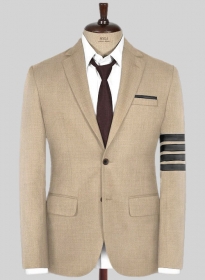 Napolean Khaki Wool Black Bar Jacket