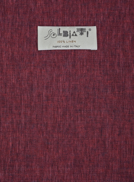 Solbiati Maroon Linen Shirt