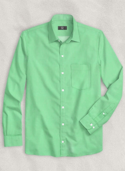 Apple Green Luxury Twill Shirt - Full Sleeves