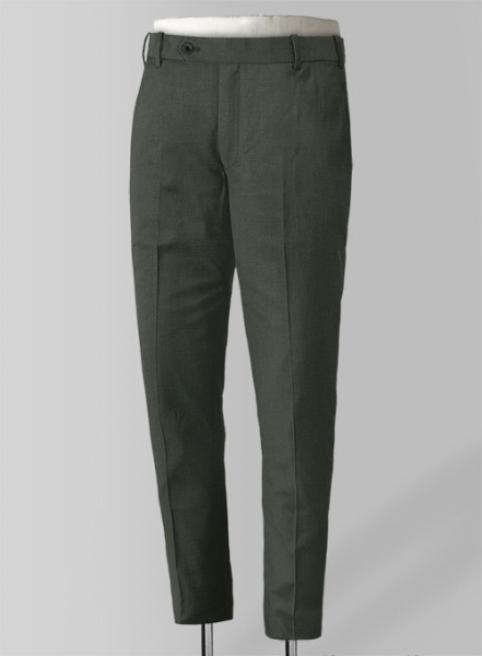 Scabal Seaweed Green Wool Pants