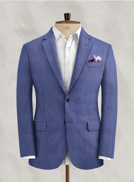 Solbiati Azure Blue Seersucker Jacket