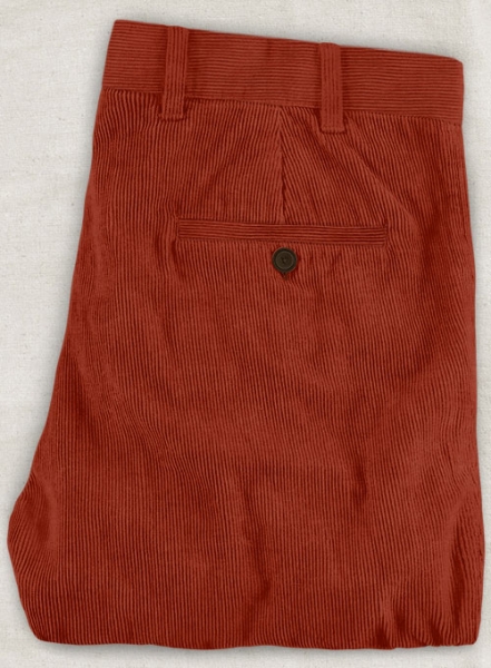 Burnt Sienna Corduroy Trousers