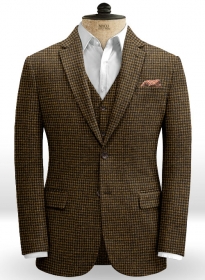 Houndstooth Tan Tweed Jacket