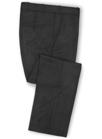 Scabal Carbon Black Wool Pants