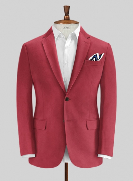 Caccioppoli Cotton Gabardine Tango Red Suit