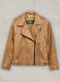 Soft King Brown Wax Leather Jacket # 267 - 36 Female