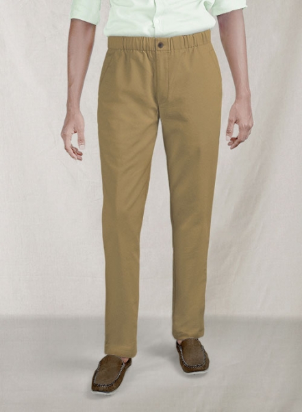 Easy Pants Tan Cotton Canvas