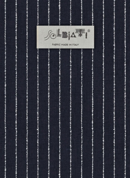 Solbiati Dark Blue Stripes Linen Suit