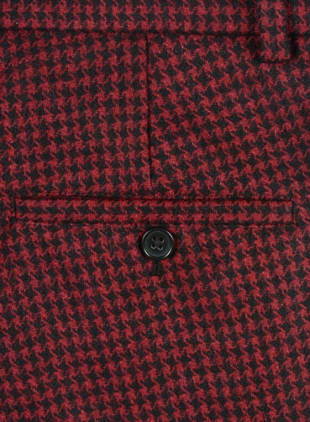 Big Houndstooth Red Tweed Suit