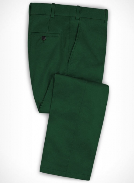 green stretch pants