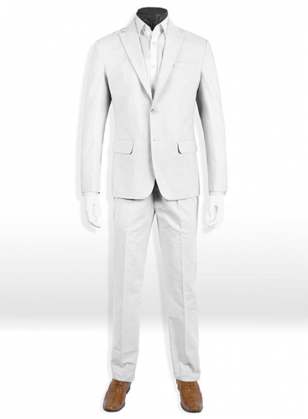 Tropical White Linen Suit