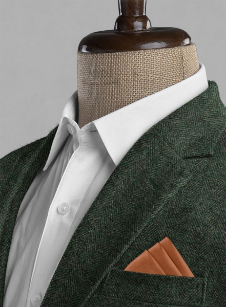 Bottle Green Herringbone Tweed Suit