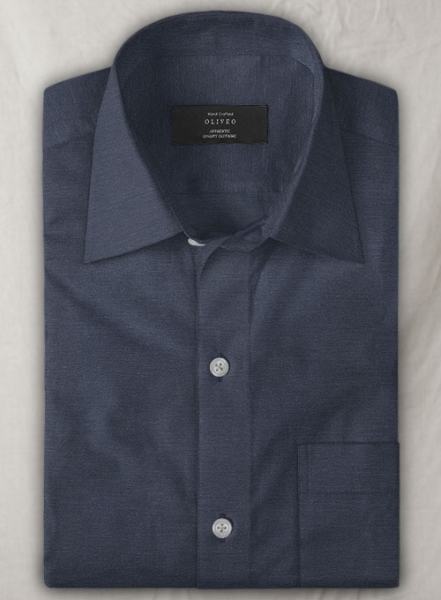 English Twill Slate Blue Shirt