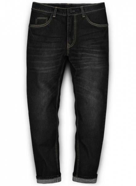 Rooster Black Hard Wash Whisker Jeans