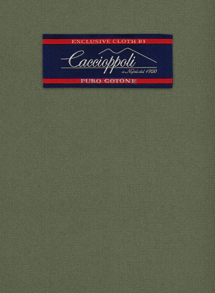 Caccioppoli Cotton Gabardine Myrtle Green Jacket