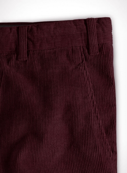 Wine Corduroy Trousers